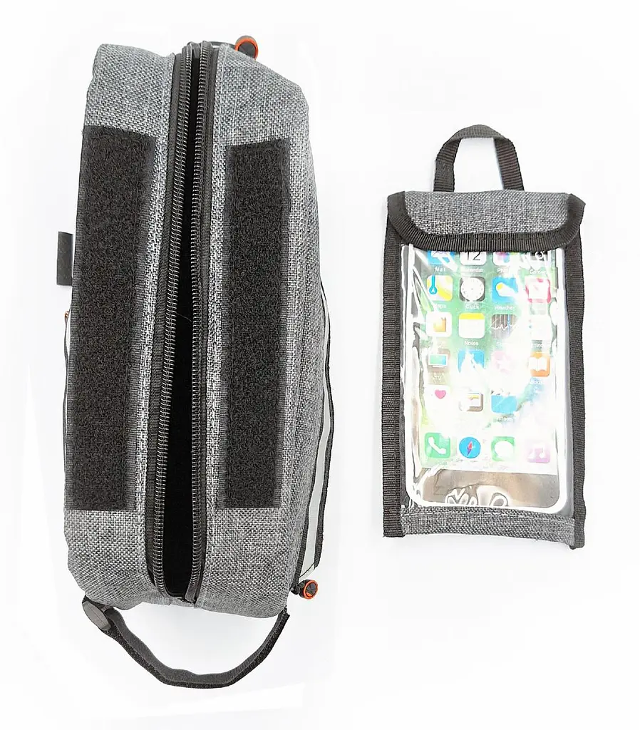Велосумка на раму B-Soul BAO-015 21х9,5х8,5 см для смартфона 6,3" сірий (G0000452) - фото 3