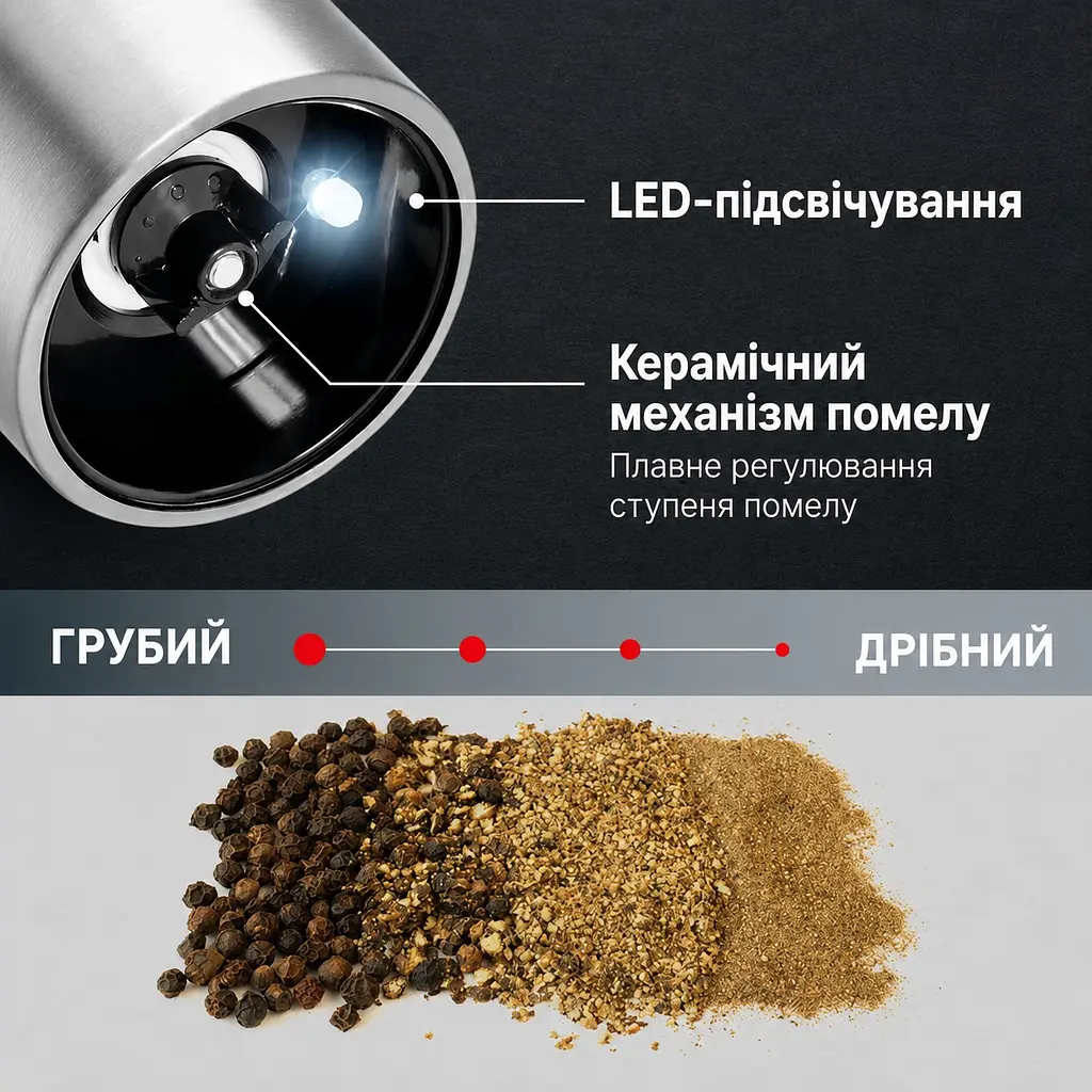 Млин для спецій електричний ментолова ADE KG 1900-1 - фото 3