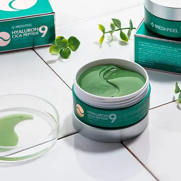 Заспокійливі гідрогелеві патчі з пептидами Hyaluron Cica Peptide 9 Ampoule Eye Patch Medi-Peel 60 шт - фото 2