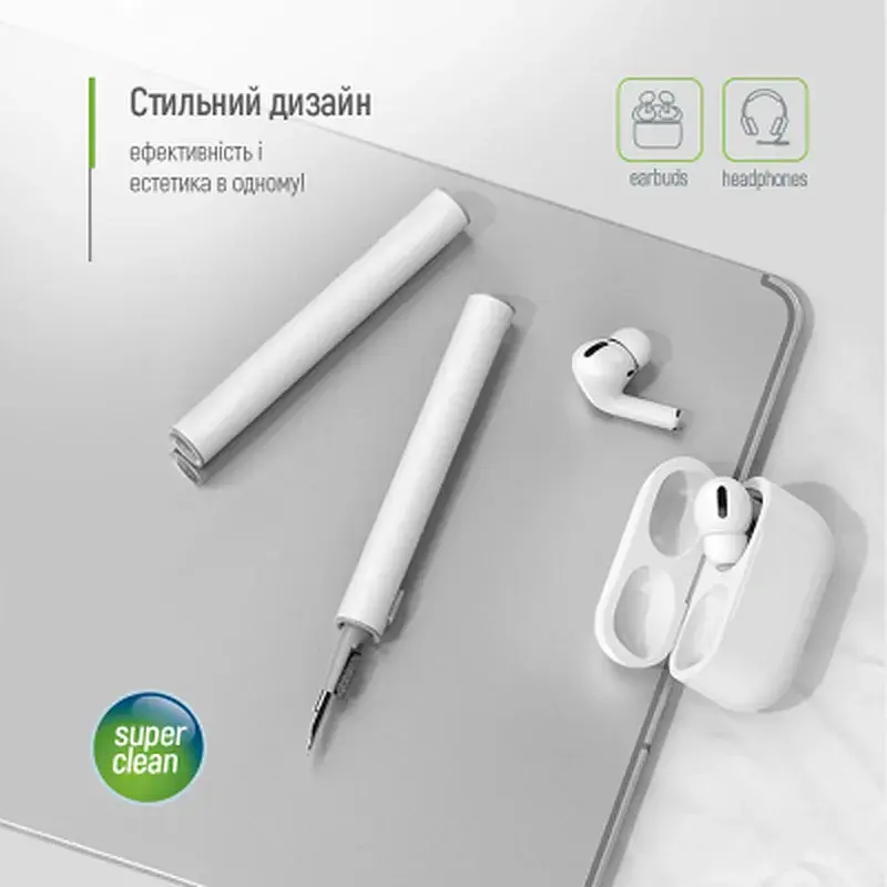 Універсальний чистячий набір ColorWay Cleaning Pen, for Earphones, 3 in 1 (CW-1131) - фото 12