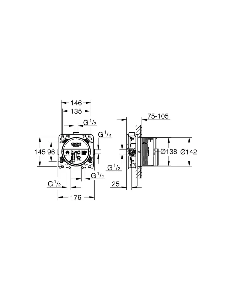 Універсальна прихована частина Grohe Rapido Smartbox 35604000 - фото 5