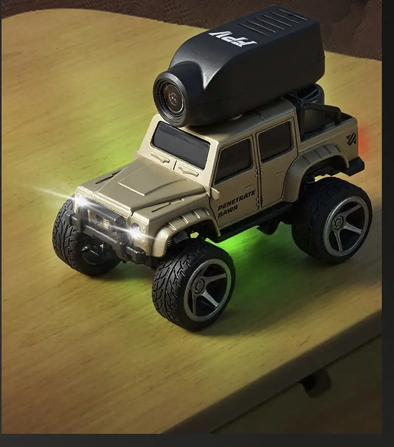 Міні FPV машинка на радіокеруванні KFPLAN KF32 1:64 4WD з Wi-Fi камерою (Коричневий) - фото 8