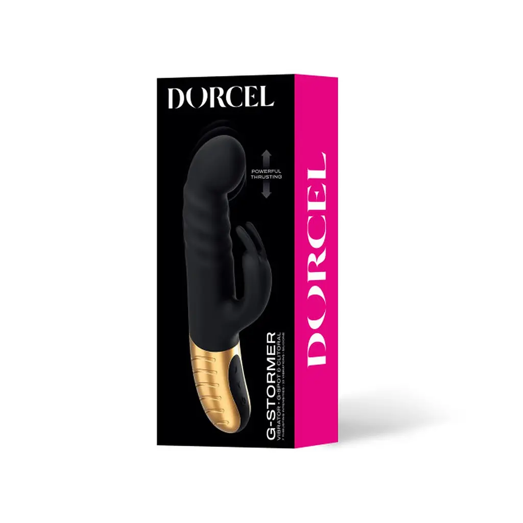 Вібратор кролик Dorcel G-Stormer 23.5х3.9 см чорний - фото 11