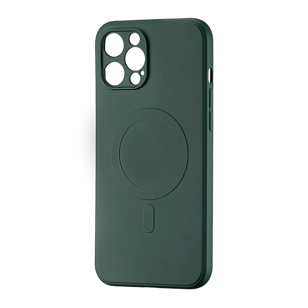 Чохол TPU with MagSafe Protected Camera iPhone 12 Pro Max Dark Green