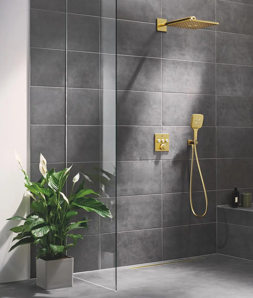 Душова система прихованого монтажу Grohe Grohtherm Smartcontrol з Rainshower SmartActive 310 Cube 34864GN0, Золотий - фото 4