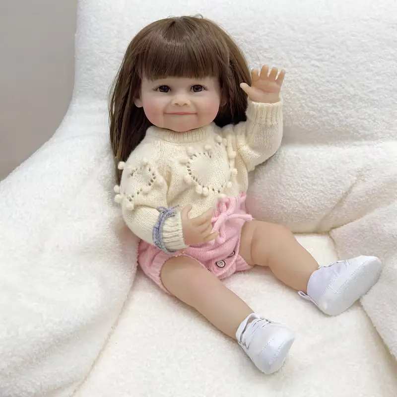 Реалістична Кукла Реборн 55 см повністю силіконова Doll Reborn Baby К0100615 - фото 4