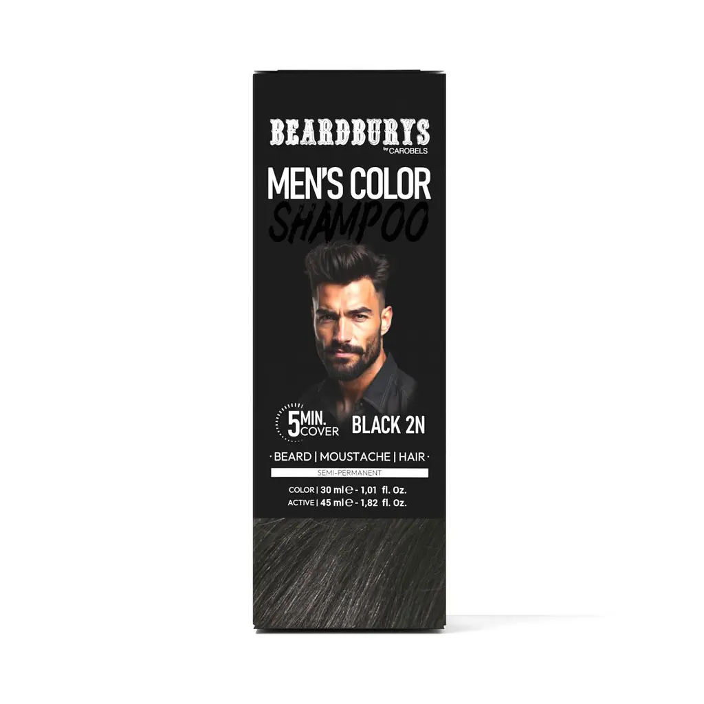 Шампунь камуфлюючий Beardburys Men's Color Shampoo Black 2N чорний - фото 2