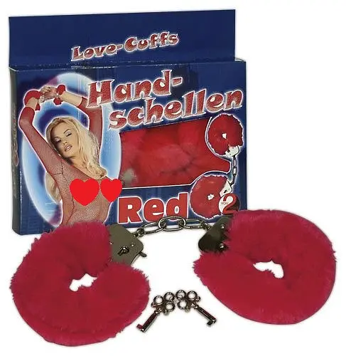 Наручники с мехом Love Cuffs Hand Schellen Red помогут испытать незабываемые оргазмы и ощущения Orion 42-05276610000 22400 - фото 2