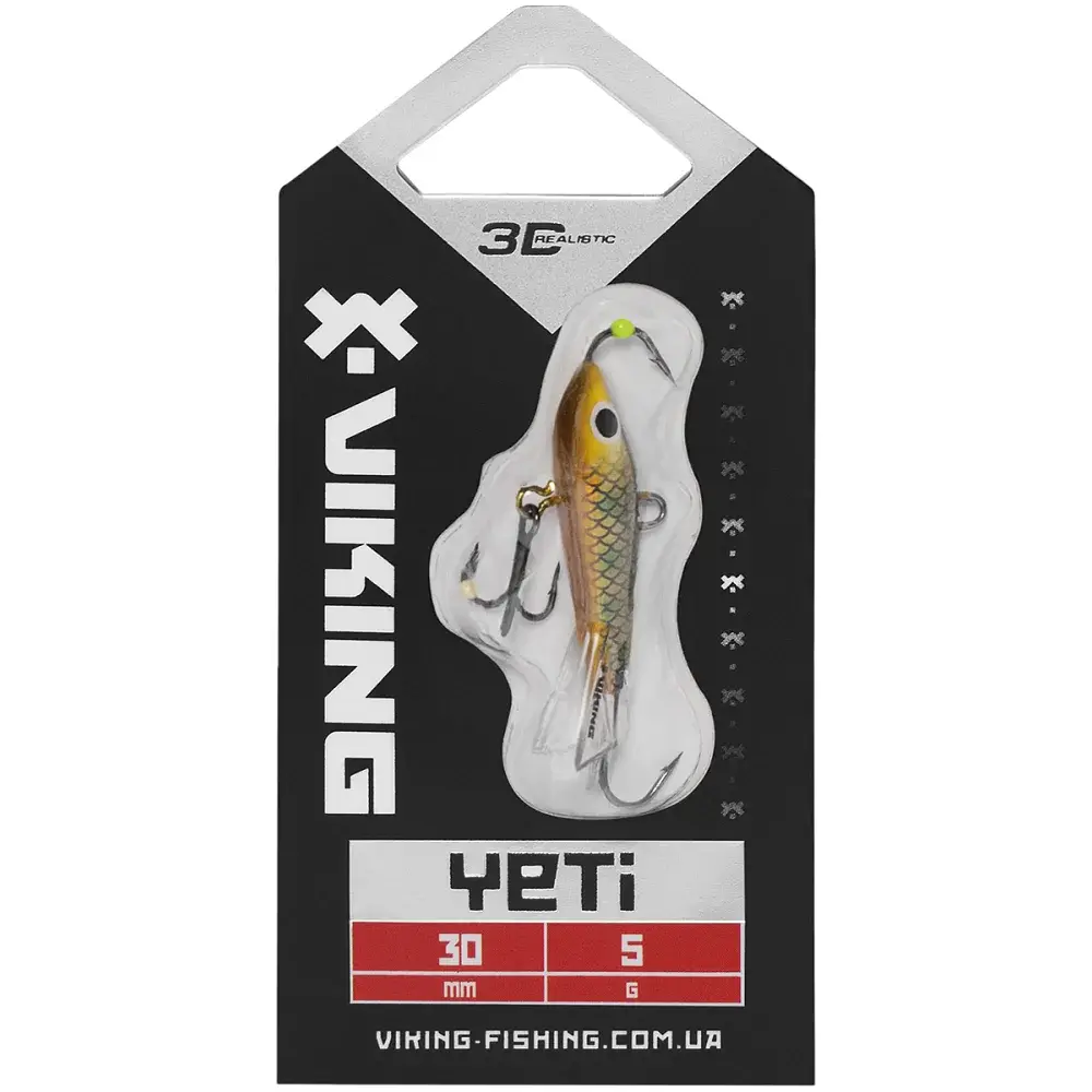 Балансир Viking Fishing Yeti Ice Jig 30mm 5.0g #23 Smelt - фото 2