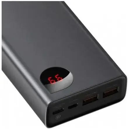 Зовнішній акумулятор Baseus PowerBank Adaman Metal Digital Display 20000mAh 65W Black (PPIMDA-D01) 60863-ska - фото 3