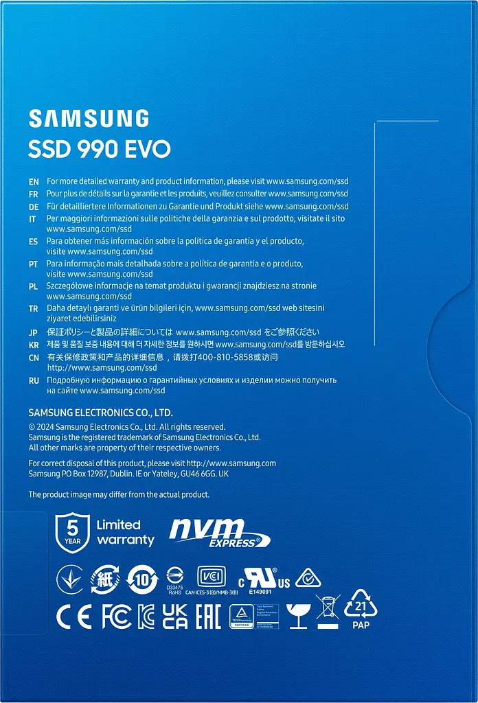 Накопичувач SSD Samsung M.2 2TB PCIe 4.0 990EVO teh0024721 - фото 8