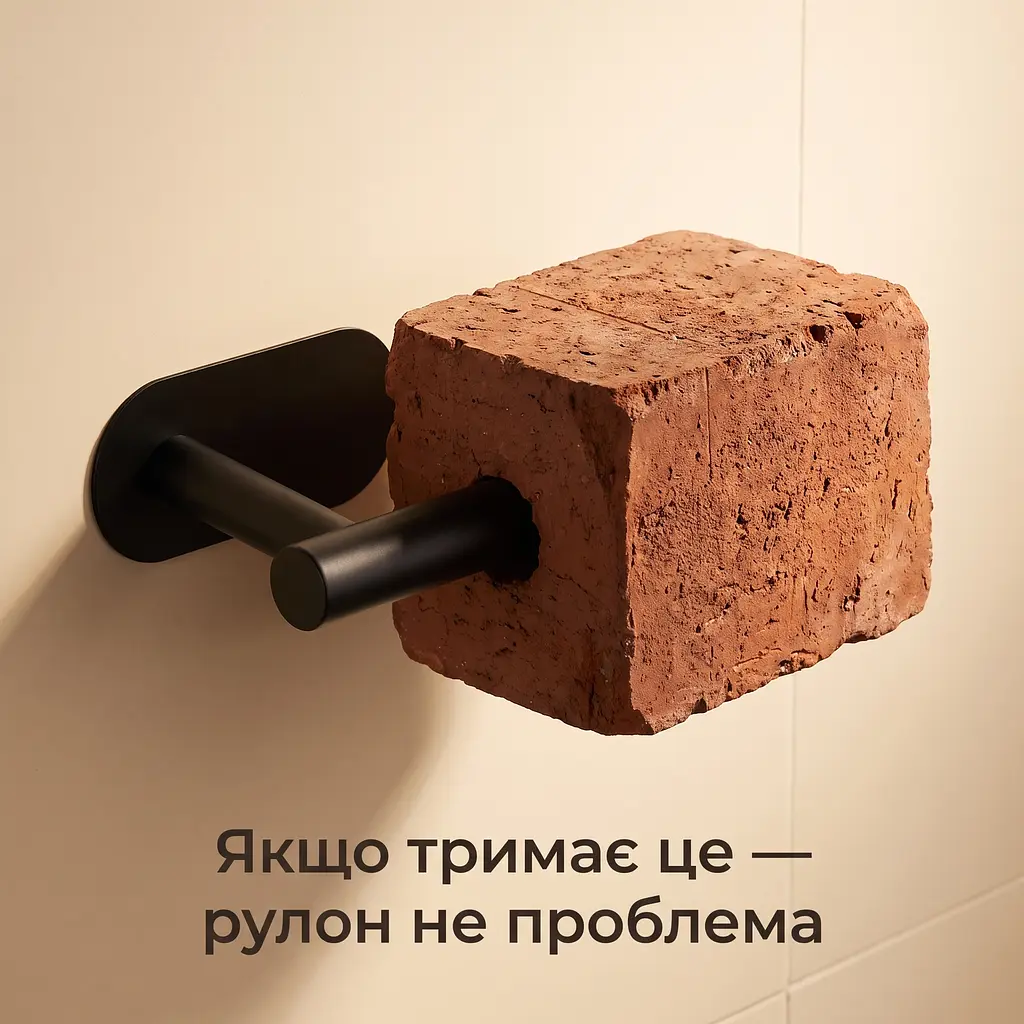Тримач для туалетного паперу, нержавіюча сталь, чорний - фото 10