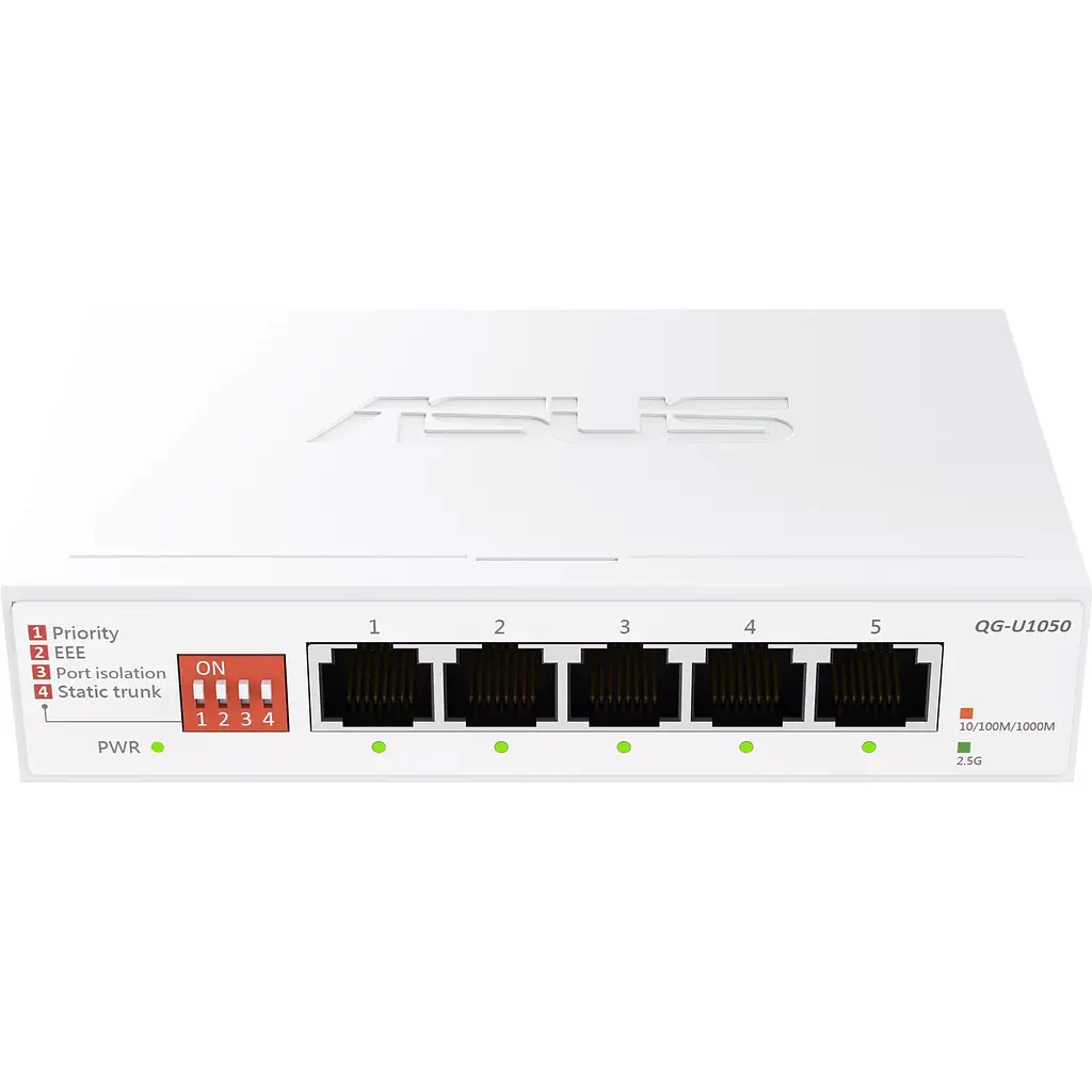 Комутатор Asus QG-U1050 5-Port 2.5G Unmanaged White (90IG09Z0-MO3B00)