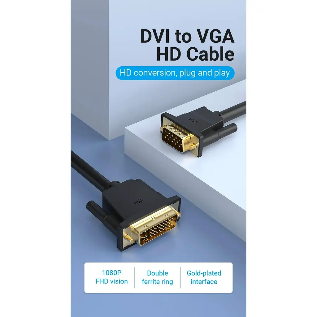 Кабель Vention DVI-VGA 3 м (EACBI) - фото 6