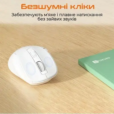 Комп'ютерна мишка MeeTion BTM032 Wireless/Bluetooth/USB White (MT-BTM032-B) - фото 3