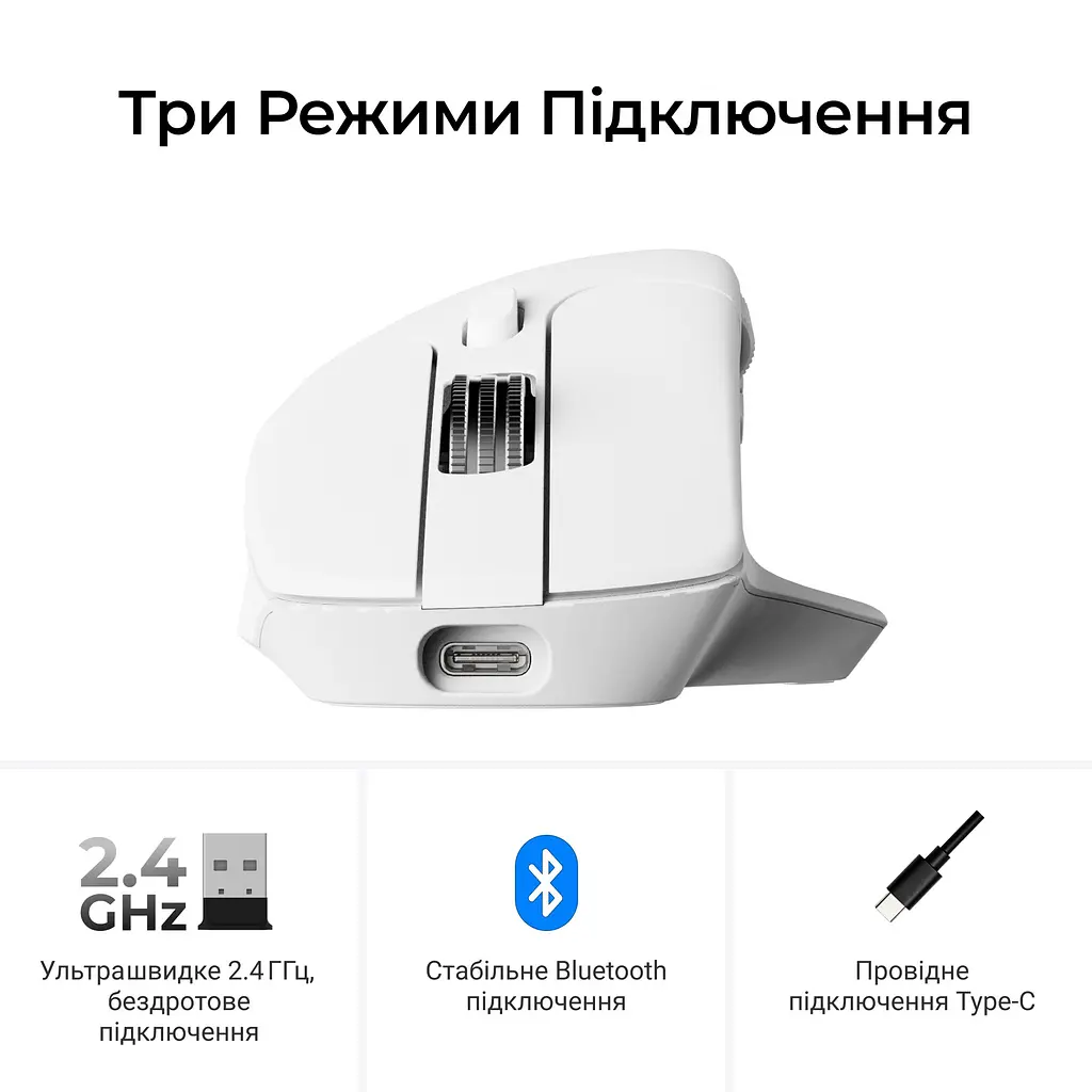 Миша бездротова Keychron M6S WL White (M6S-B72) - фото 9