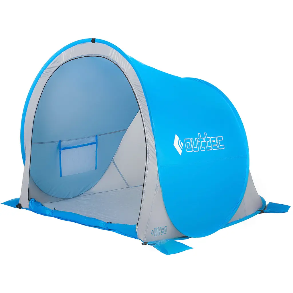 Саморозкладний намет-тент Outtec з блискавкою голубий - фото 3