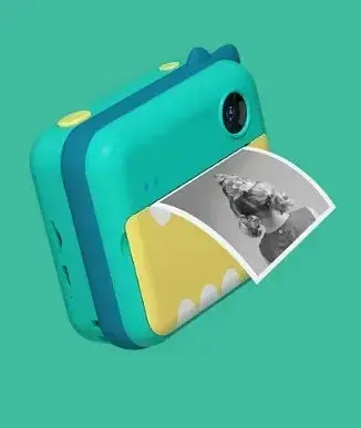 Дитяча камера - фотоапарат моментального друку Print Camera P1 Dinosaur Mini зелений - фото 2