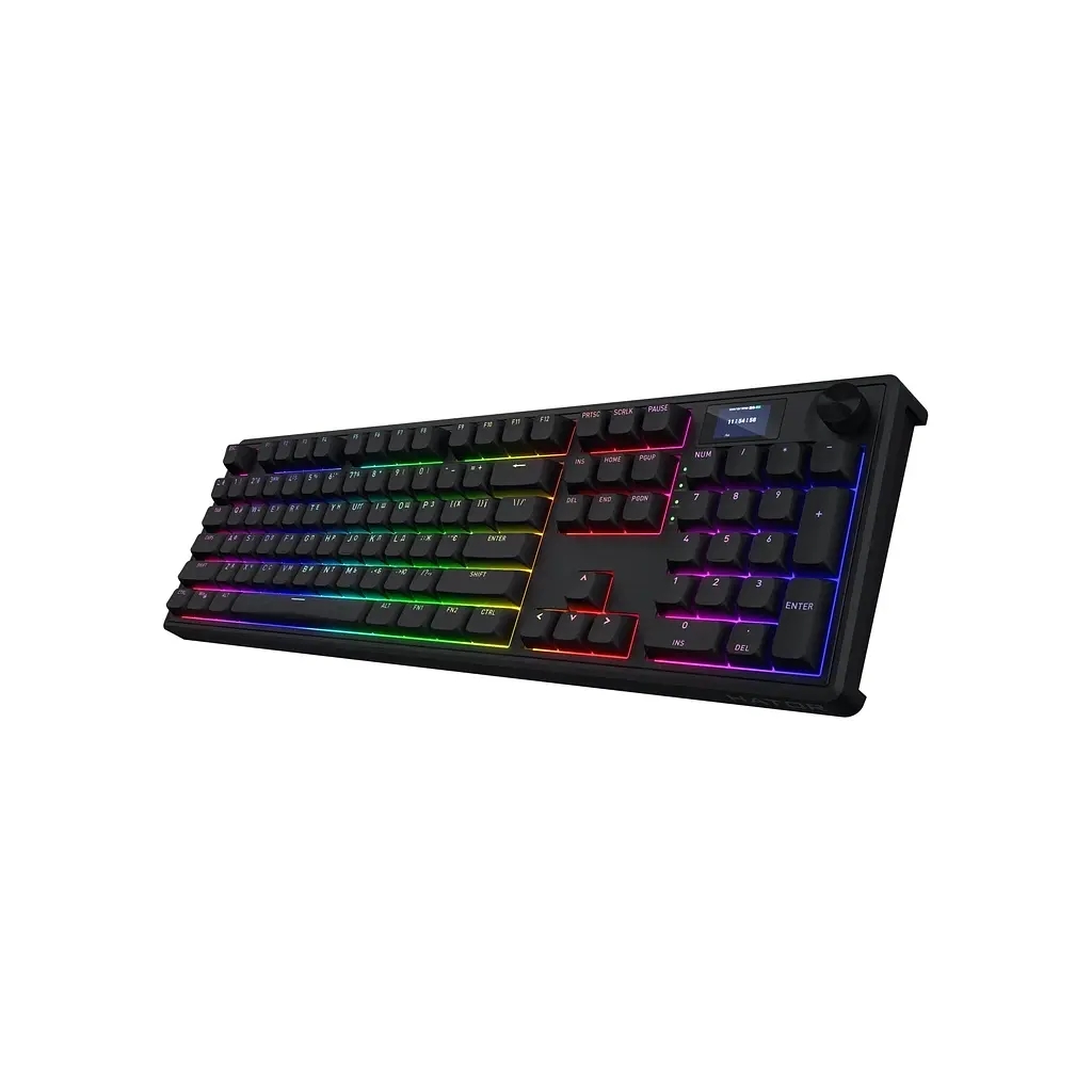 Клавіатура Hator Skyfall 100 PRO Aurum Vanila Silent RGB Wireless/Bluetooth/USB UA Black (HTK4101UA) - фото 4