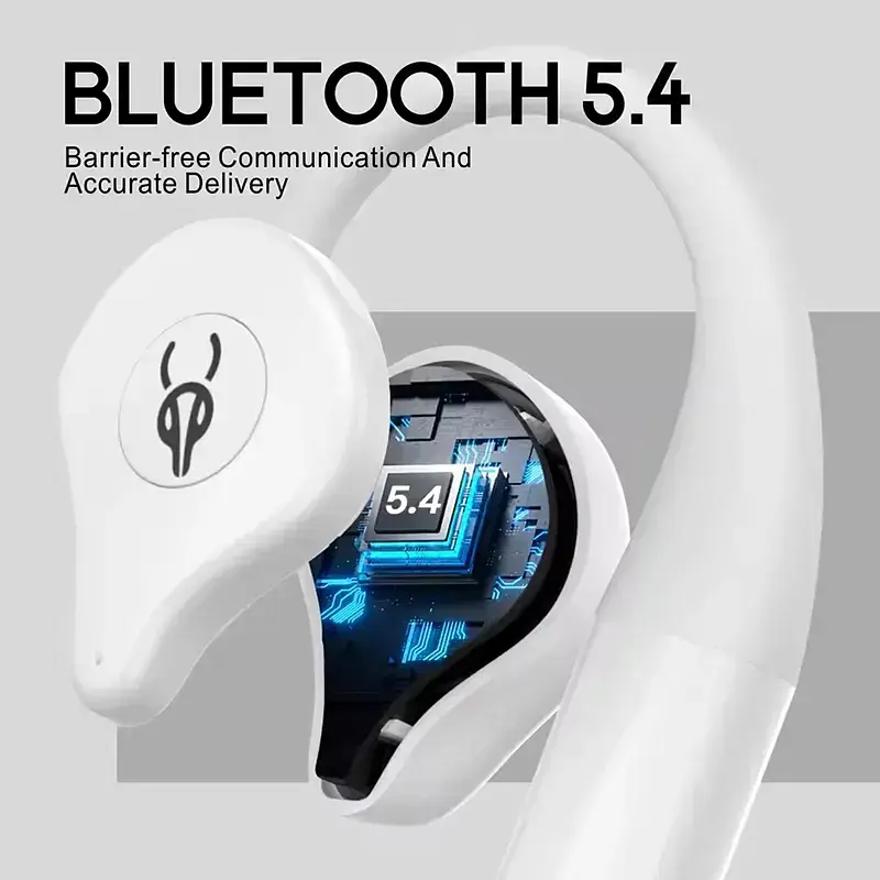 Спортивні Bluetooth навушники Sabbat Q12 Cloud White відкритого типу білі - фото 4
