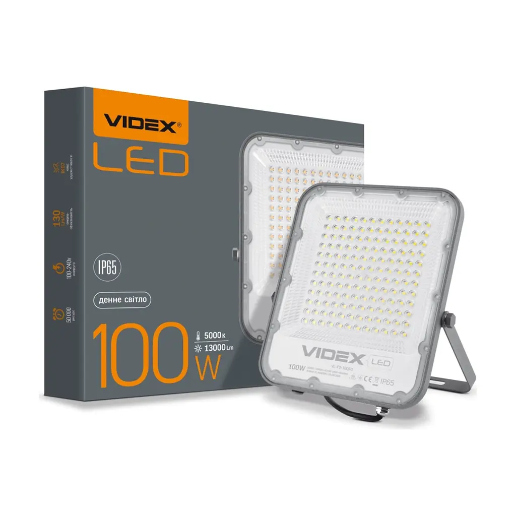 Прожектор Videx LED PREMIUM VIDEX F2 100W 5000K (VL-F2-1005G) - фото 3