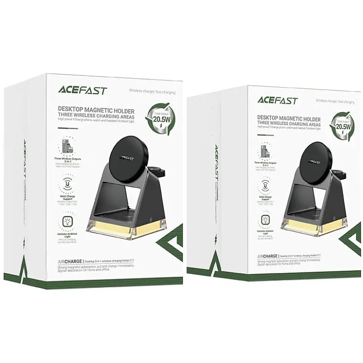 Зарядний пристрій Wireless QI 3in1 15W E17 Acefast - фото 5