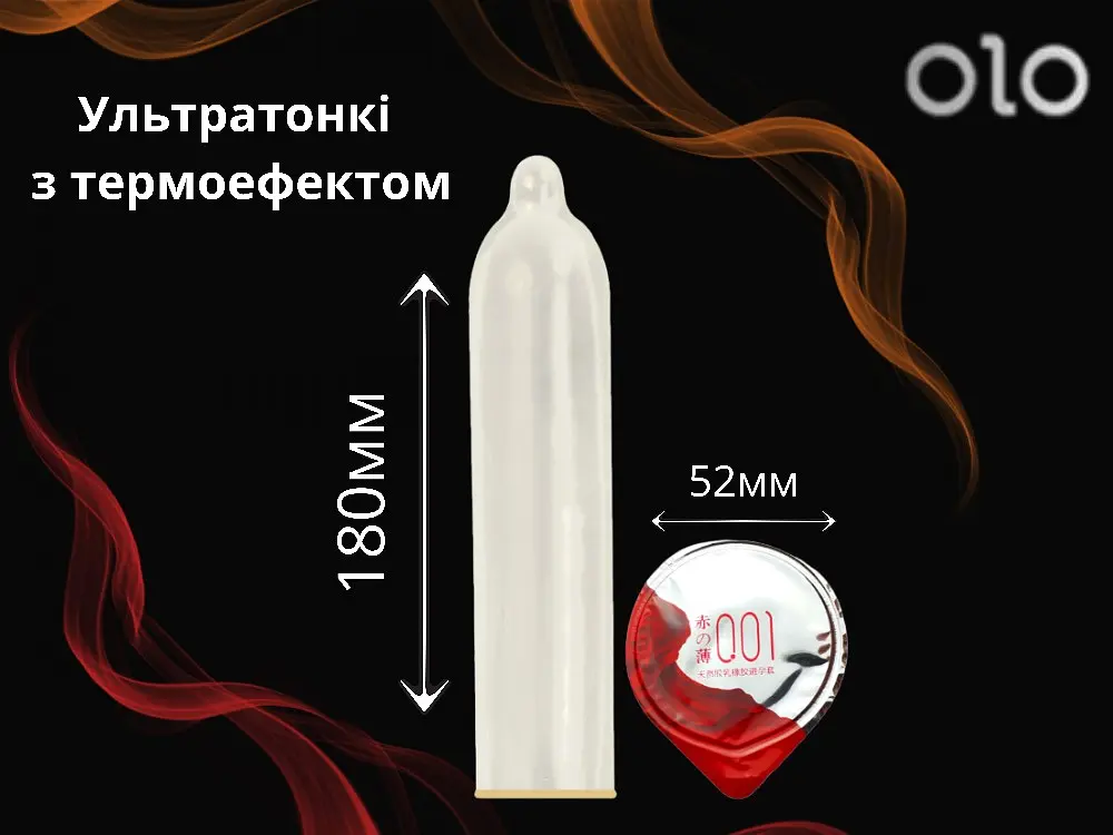 Презервативи Olo RedSilver ультратонкі з гіалуроновим змащенням і термо ефектом 10 шт. (ROZ6501053301) - фото 4
