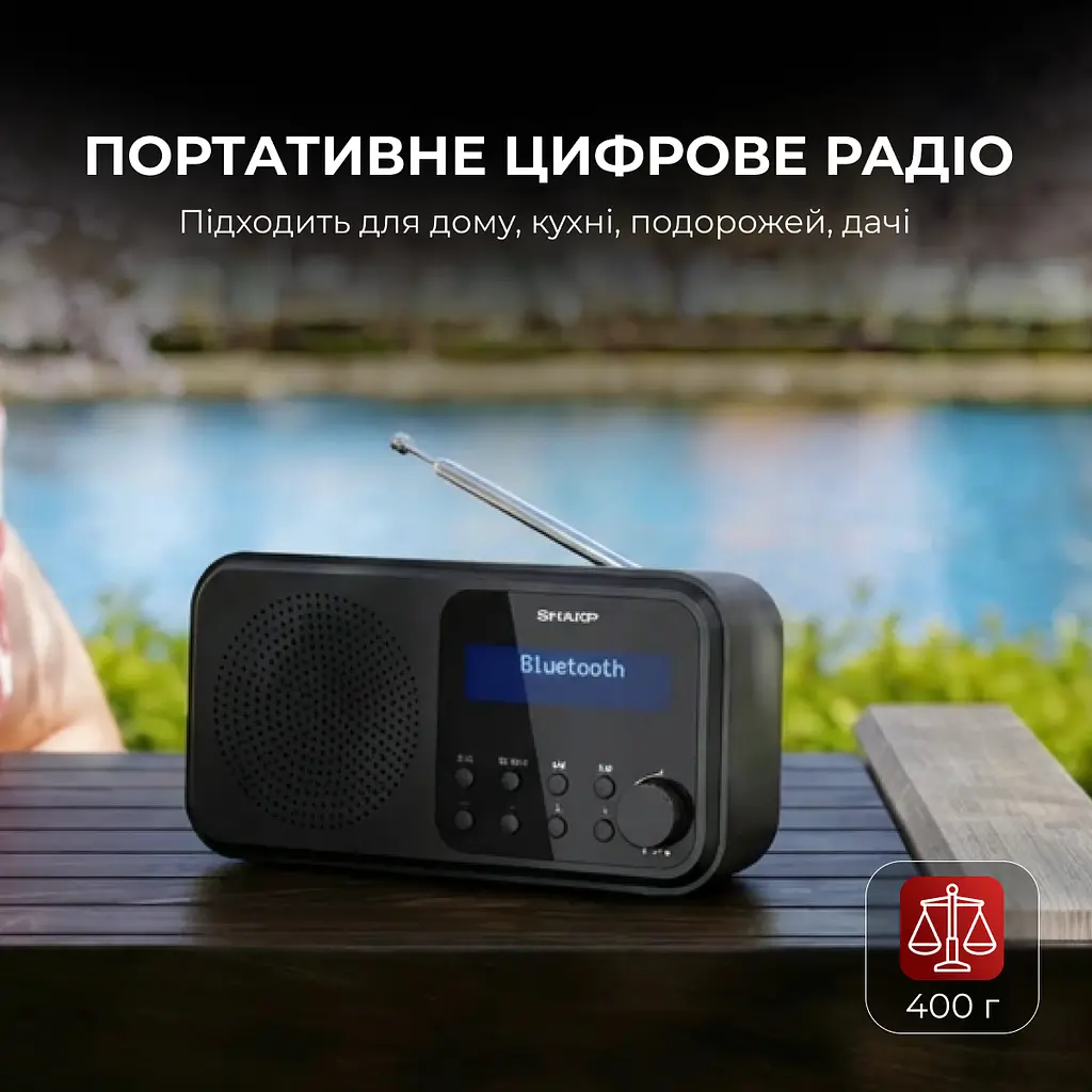 Радіоприймач Sharp DR-P420 Black - фото 2