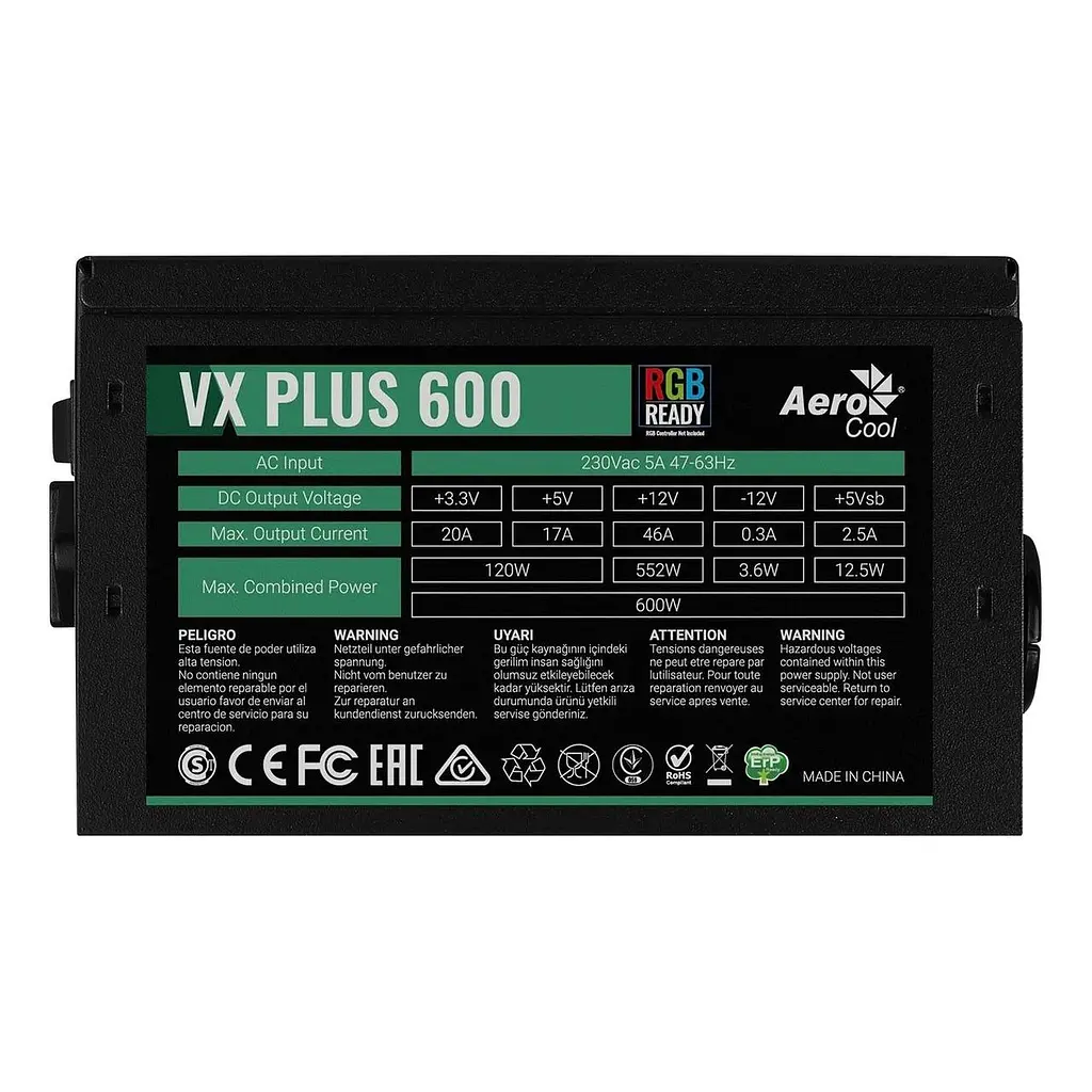Блок питания AeroCool 600W (VX PLUS 600) Б/У - фото 3