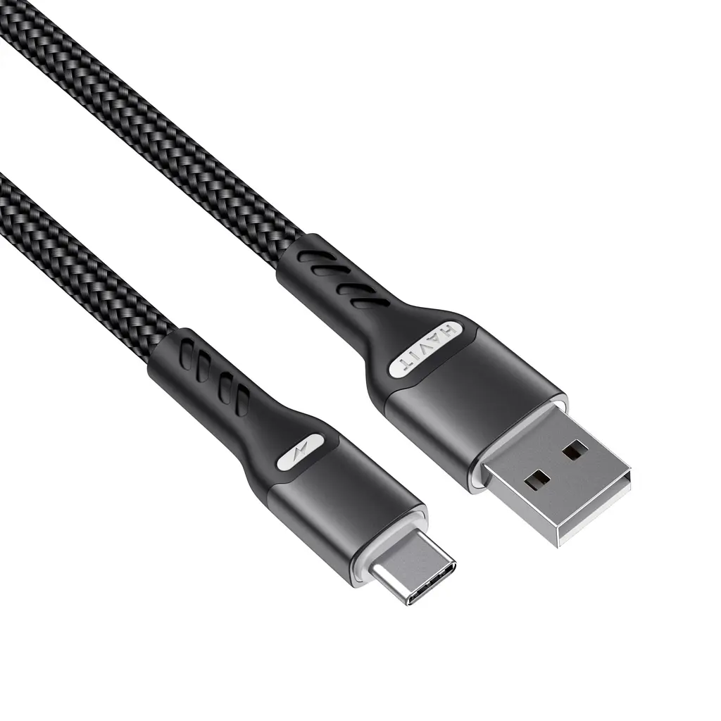 Кабель USB - USB-C Havit 3A 1 м чорний (HV-CB6217) - фото 5