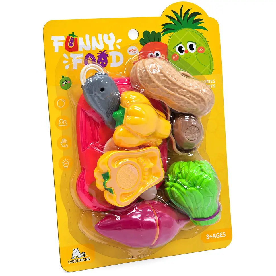 Ігровий набір продуктів Bambi на липучці Funny Food 228R5-1 з ножем та дощечкою
