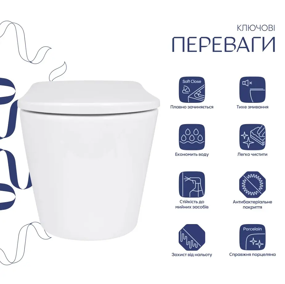 Унітаз підвісний Qtap Scorpio ML Ultra Quiet з сидінням Slim Duroplast/ Soft-close/ MagLock QTSCOML26W49624 - фото 2