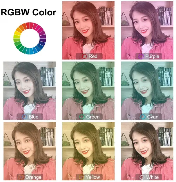 Кільцева LED лампа 26см RGB 8 кольорів зі штативом 2 метри кільцеве світло для блогерів вологерів візажистів - фото 3