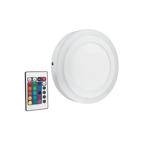 Настінний світильник з пультом LED COLOR+ RGBW 19 ВТ / 3000 K круглий - фото 4