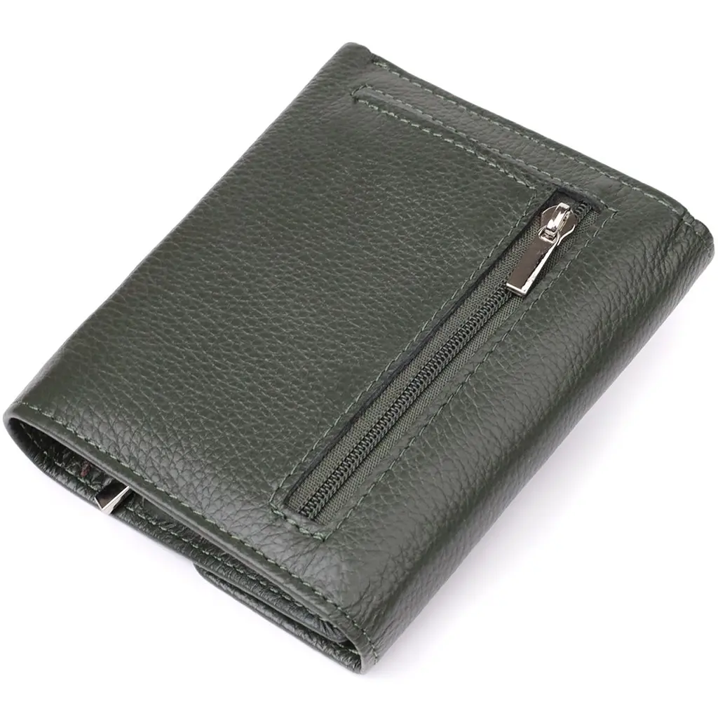 Жіночий гаманець середнього розміру із натуральної шкіри ST Leather 23074 зелений - фото 2