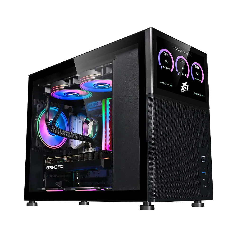 Корпус 1stPlayer Mi6-EV Black без БЖ (Mi6-EV-BK) Без БП - фото 5