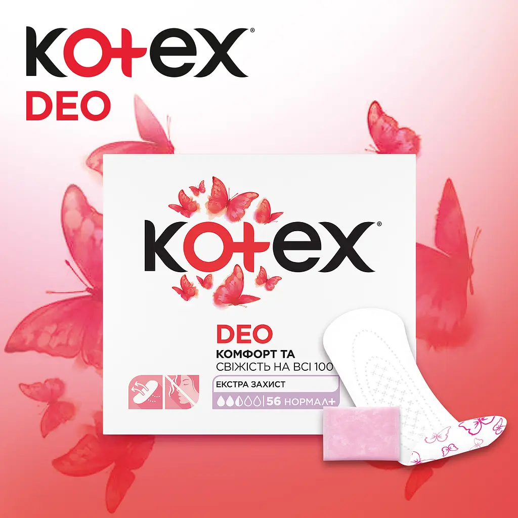 Ежедневные прокладки Kotex Deo Normal Plus 56 шт. - фото 3