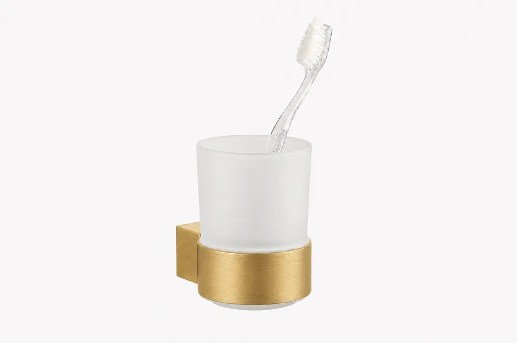 Підвісна склянка для зубних щіток VBI Terra brushed gold VBI-040704BG - фото 3