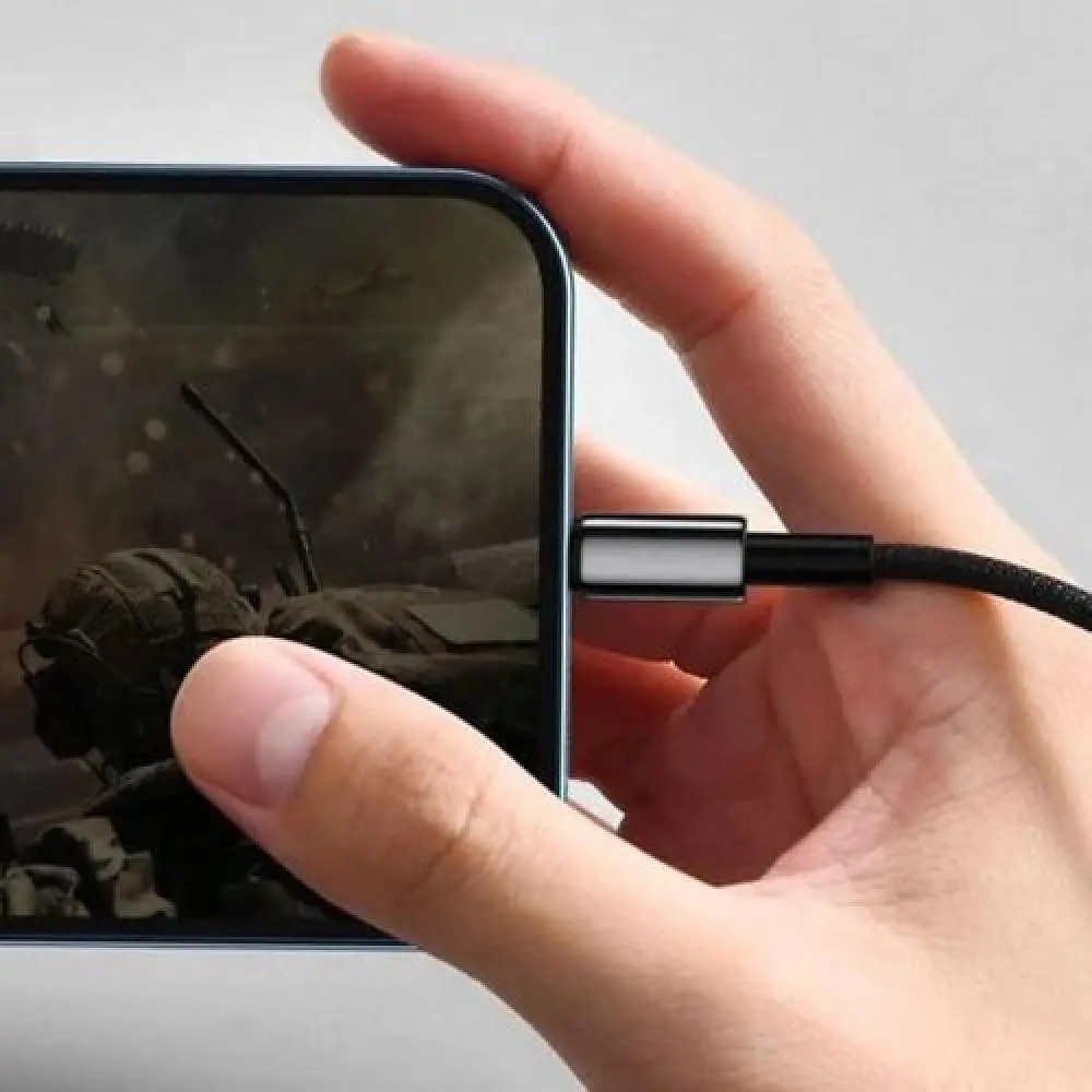 Кабель Baseus Lightning Tungsten Gold Fast Charging Data Cable USB for Lightning 2m Black (CALWJ-A01) - фото 2