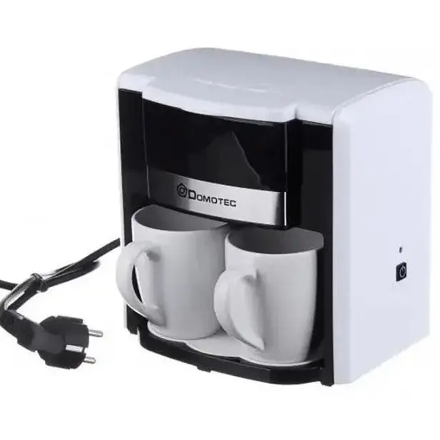 Кофеварка Domotec MS-0705 капельная 500 Вт 2 чашки белая - фото 2
