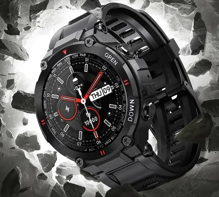 Чоловічий розумний смарт-годинник Lemfo K22 Smart Extreme Ultra Black - фото 4
