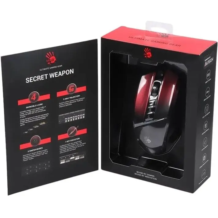Миша A4Tech Bloody W60 Max (Gradient Red) [68615] - фото 8