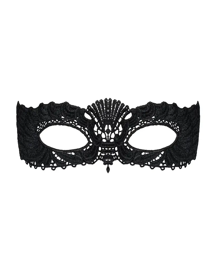 Мереживна маска Obsessive A700 mask, єдиний розмір, чорна - фото 2