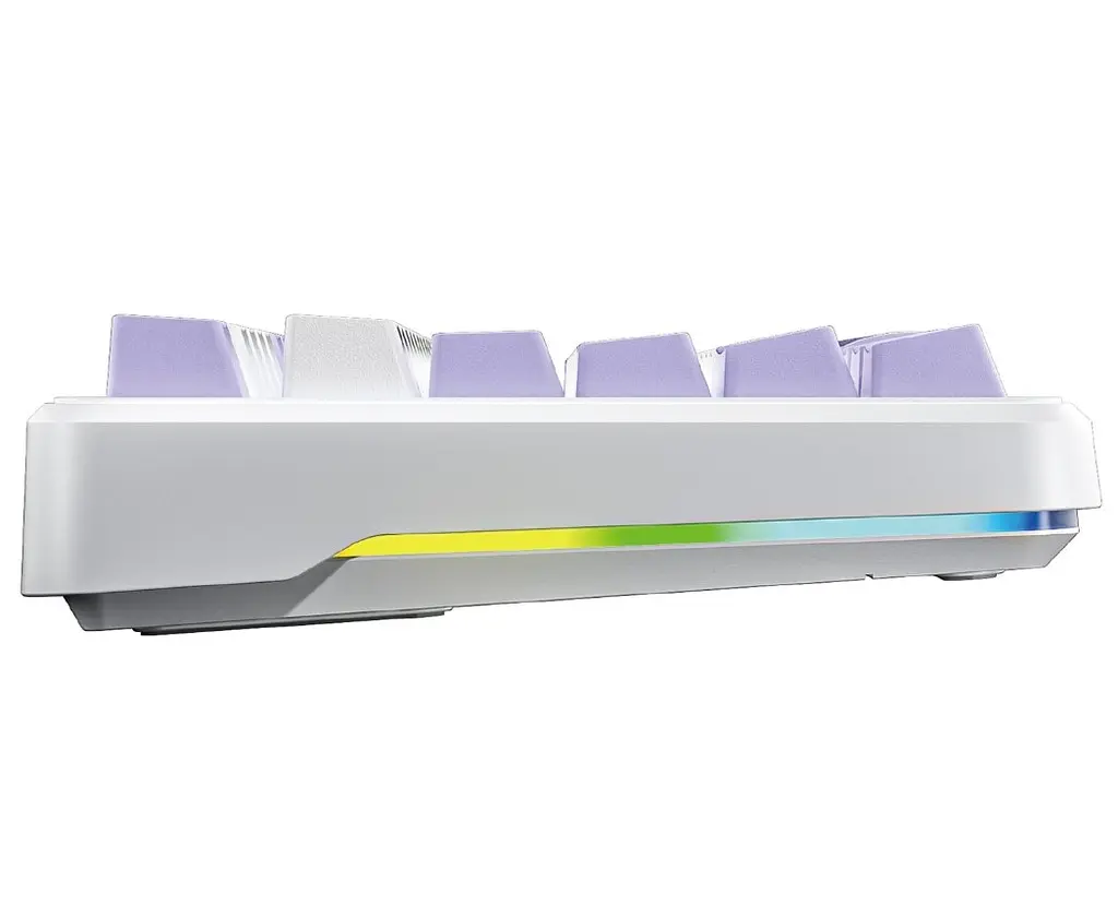 Клавіатура ігрова механічна Aula Mechanical Aula F-87 White-Purple KRGD Blue switch - фото 3