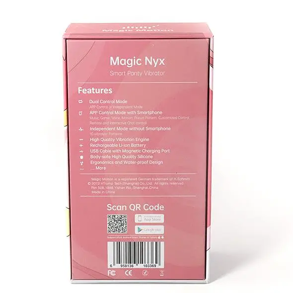 Вибратор в трусики Magic Motion Nyx 8.8 см красный - фото 10