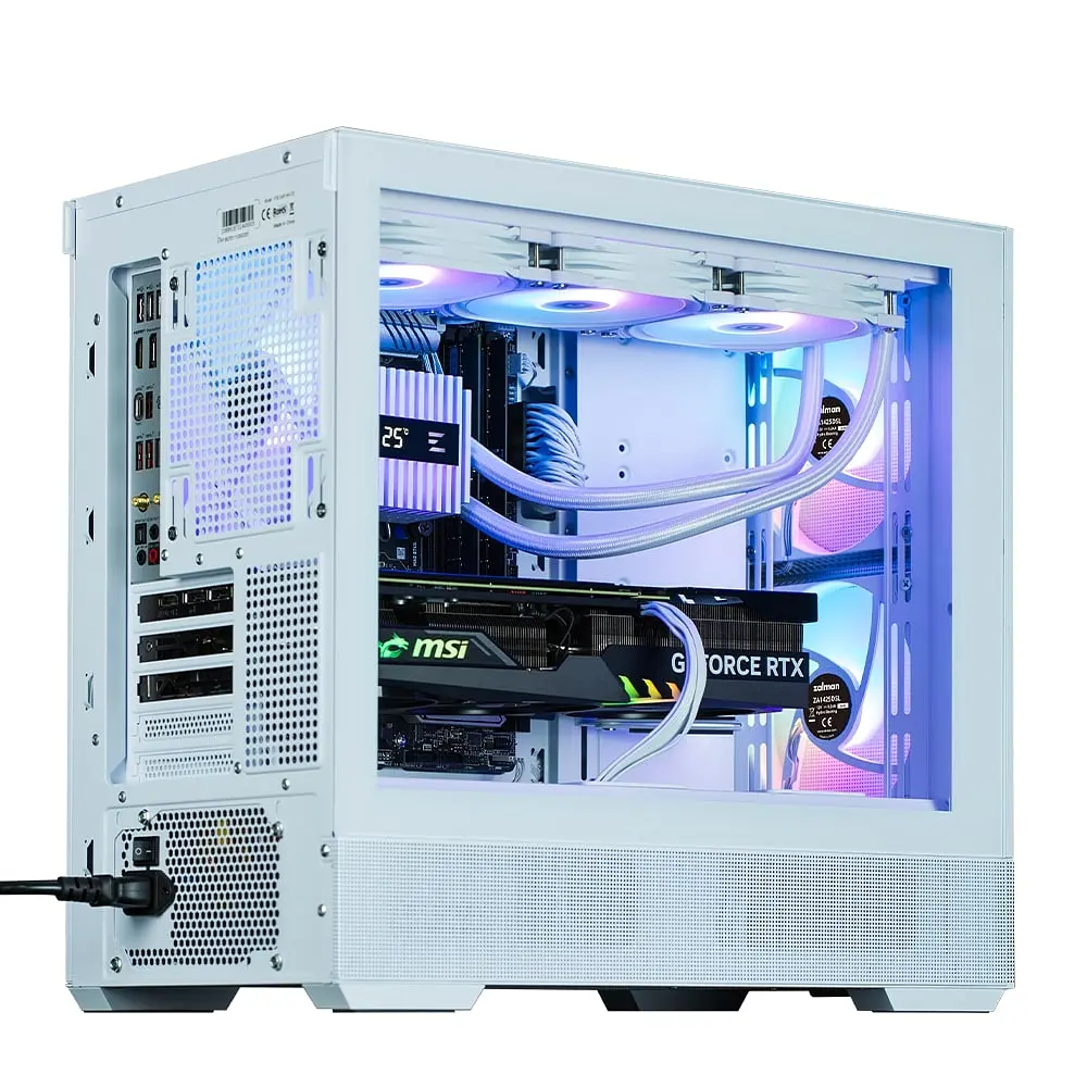 Корпус Zalman P30 AIR без БП 1xUSB3.0 1xUSBType-C 3x140мм ARGB VGA 392мм LCS ready TG Side Panel mATX білий - фото 4