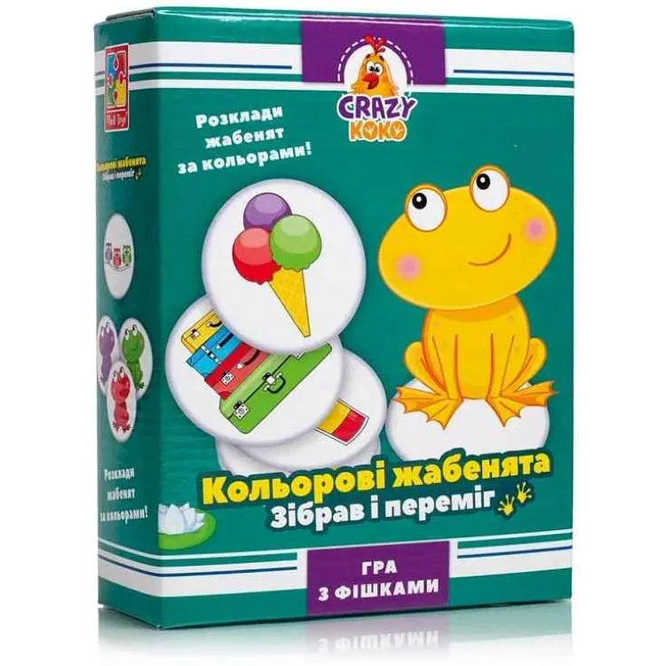 Гра настільна VLADI TOYS Кольорові жабенята (укр) VT8025-06
