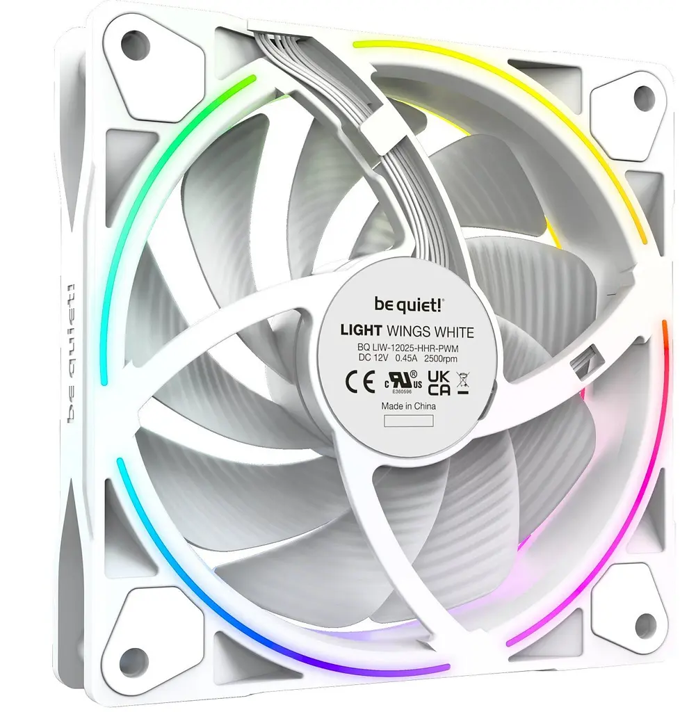 Вентилятор be quiet! Light Wings 120mm PWM High-Speed 3-Pack White (BL101) - фото 2