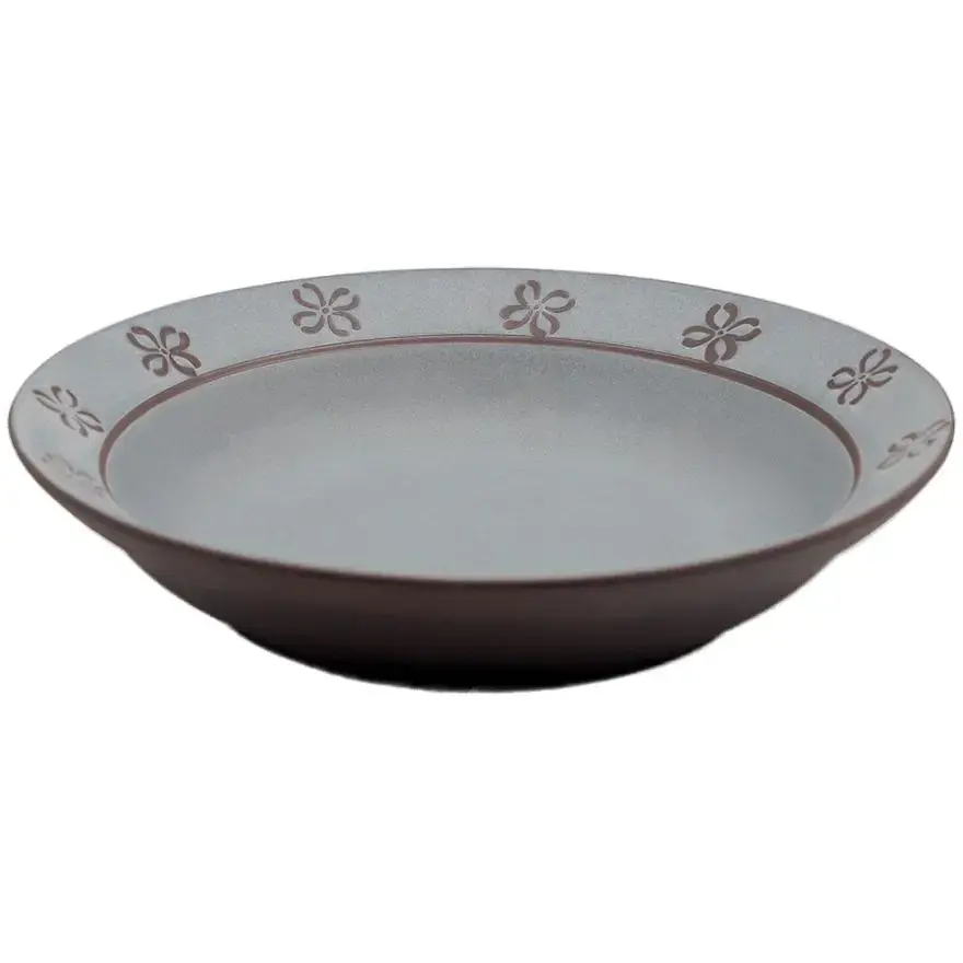 Тарелка глубокая МВМ My Home KP-39 ручной работы 20.5 см серая (KP-39 GRAY) - фото 2