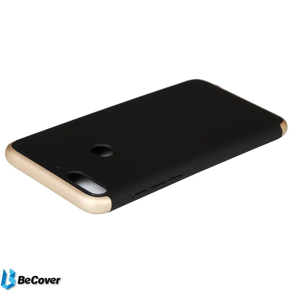 Панель BeCover Super-protect Series для Huawei Y7 Prime 2018 Black-Gold (702250) - фото 4